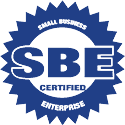 SBE Certified badge with text 'Small Business Enterprise'